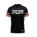 Custom Fully Sublimated Elegant Seven Pattern Black Orange White Performance Baseball Softball Jersey 25107
