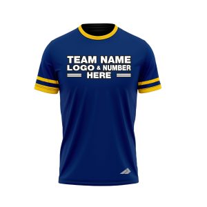 Custom Fully Sublimated Elegant Ten Pattern Blue Yellow Performance Baseball Softball Jersey 25110
