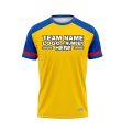 Custom Fully Sublimated Radiant Eight Pattern Yellow Blue Red Performance Baseball Softball Jersey 25125