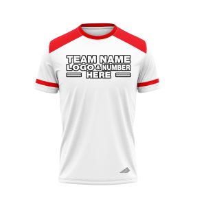 Custom Fully Sublimated Radiant Eleven Pattern White Red Performance Baseball Softball Jersey 25128